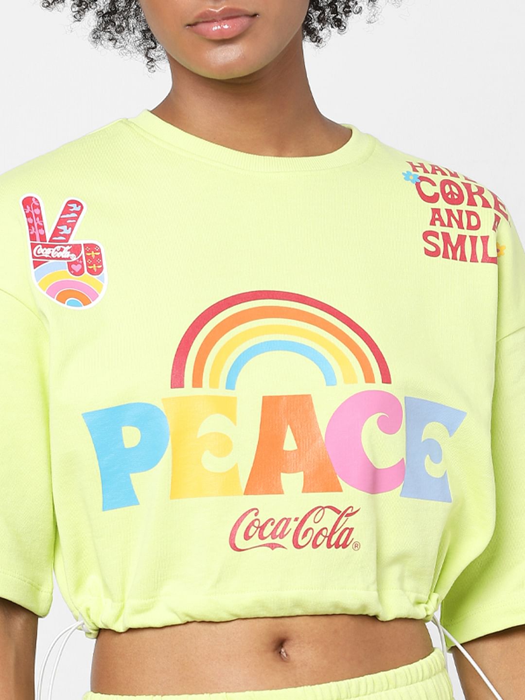 Coca cola cropped on sale sweatshirt